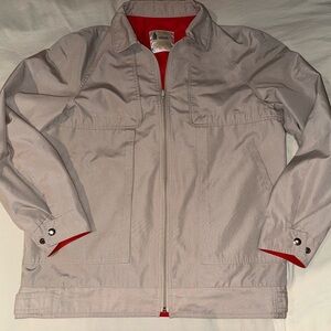 Vintage London Fog Jacket Mens 42 Long Tan Windbreaker Classic Zip Coat